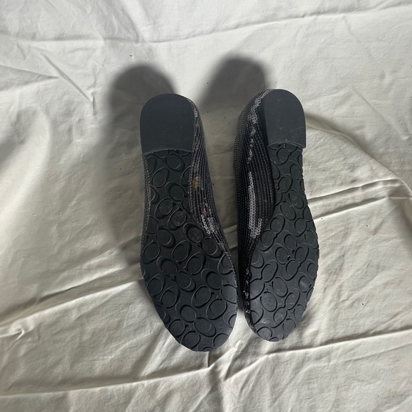 NEW coach shimmer sequinned ballet flats - dark grey - Picture 3 of 4